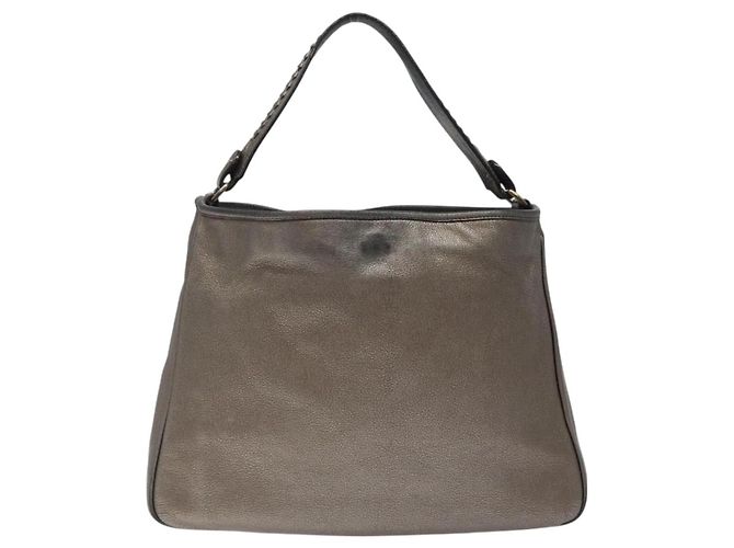 Borsa a spalla in pelle oro champagne Auth BA1746 di Salvatore Ferragamo - vista 3