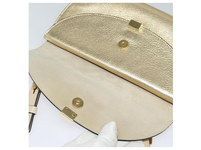 Chloé Borsa a spalla in pelle Chloe Georgia oro Auth BA1844 D'oro - vista 15