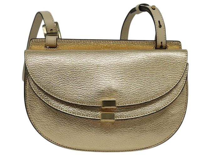 Chloé Borsa a spalla in pelle Chloe Georgia oro Auth BA1844 D'oro - vista 2