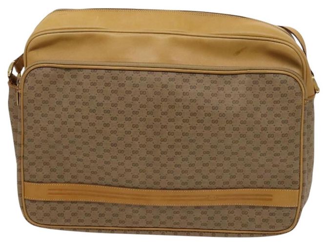 Gucci Borsa a spalla Micro GG Supreme PVC Beige Oro 02 37 5442 Auth ki5727 D'oro - vista 2