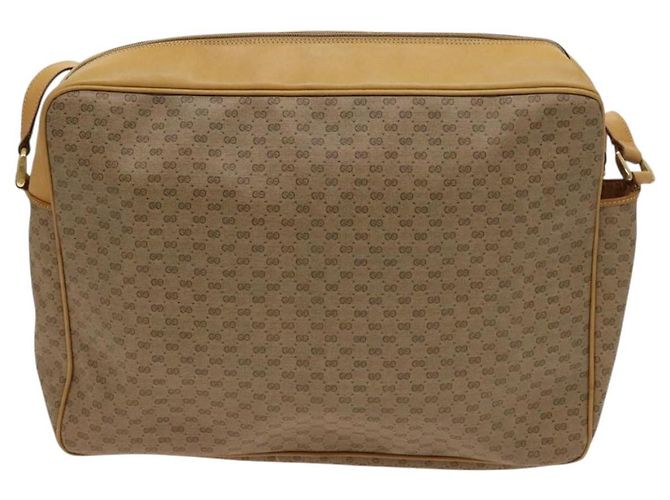 Gucci Borsa a spalla Micro GG Supreme PVC Beige Oro 02 37 5442 Auth ki5727 D'oro - vista 3