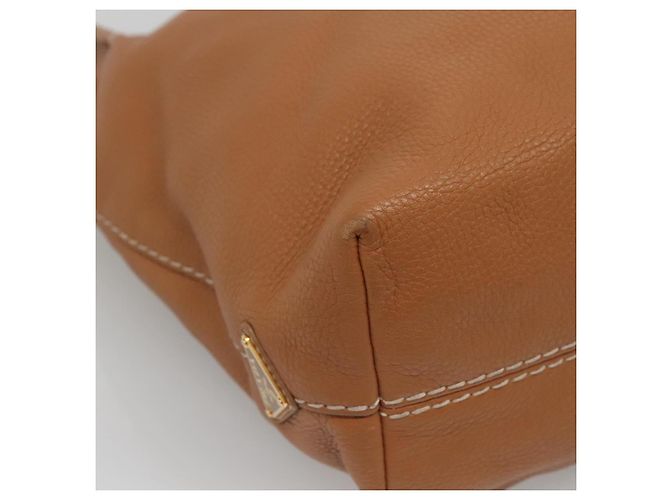 PRADA Borsa a mano in pelle 2 vie beige oro Auth sw742 D'oro - vista 11
