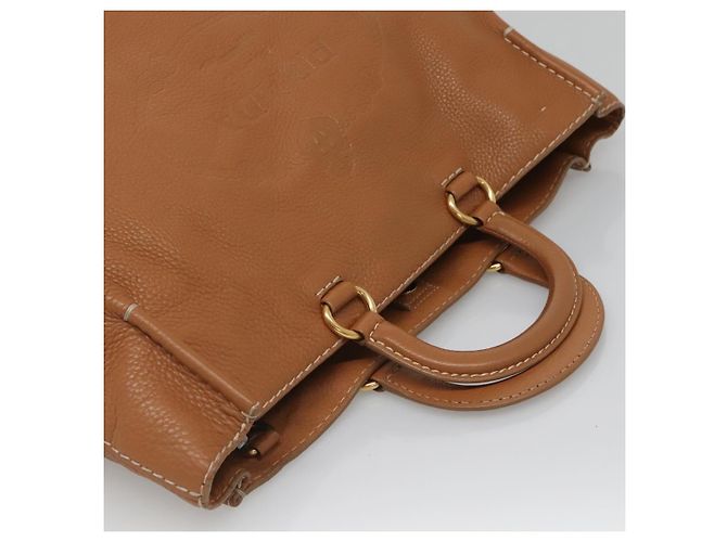 PRADA Borsa a mano in pelle 2 vie beige oro Auth sw742 D'oro - vista 6