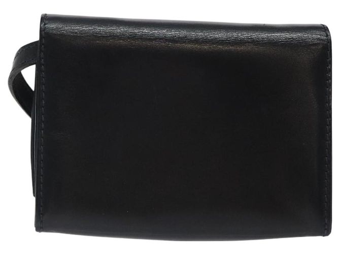 Borsa a spalla Pouch in pelle blu navy oro Auth BA1758 di Salvatore Ferragamo D'oro - vista 3