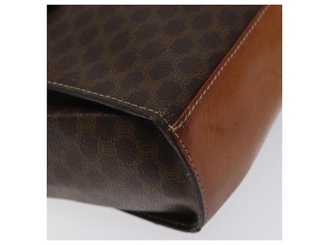 Céline CELINE Macadam Canvas Circle Shoulder Bag PVC Leather Brown Gold Auth 122059 Golden - view 11