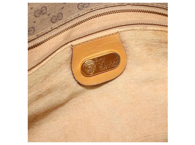 Gucci Borsa a Spalla Micro GG Supreme PVC Beige Oro 001 115 2681 Auth sw738 D'oro - vista 15