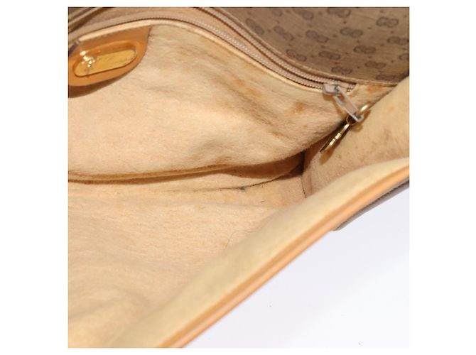 Gucci Borsa a Spalla Micro GG Supreme PVC Beige Oro 001 115 2681 Auth sw738 D'oro - vista 17