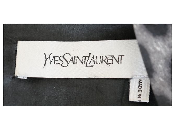 Grau Leoparden Seiden Shift Kleid Yves Saint Laurent 2009 - Ansicht 6