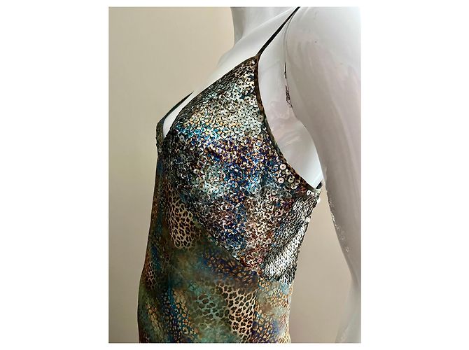 Jenny Packham Asymmetrisches Pailletten-Kleid Mehrfarben - Ansicht 4