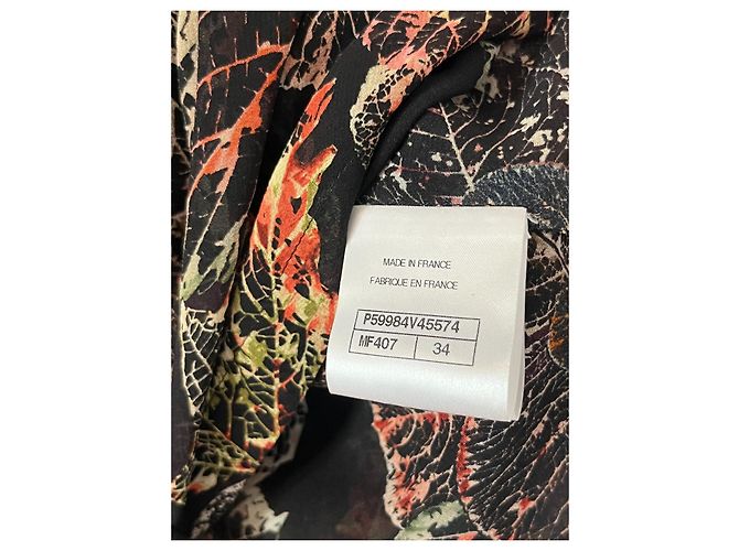 Chanel Top Dunkler Wald Herbst-Winter 2018 Von Karl Lagerfeld Schwarz Rot Golden - Ansicht 5