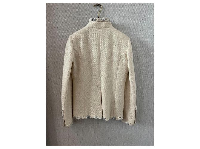 Chanel Ecru-Jacke Paris-Bombay Silber Aus weiß - Ansicht 3