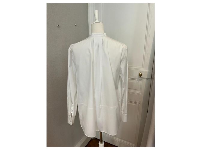 Camisa Christian Dior Blanca de Algodón con Bordado de Abeja Blanco - vista 3