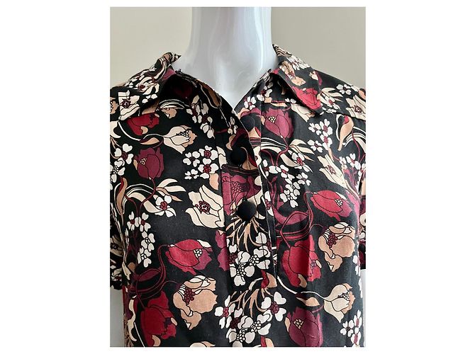 Autre Marque Abito camicia con design floreale Nero Multicolore - vista 2