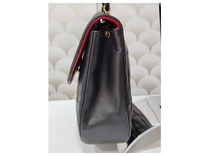 Chanel Demi-Lune Gesteppte Leder Handtasche Schwarz - Ansicht 9