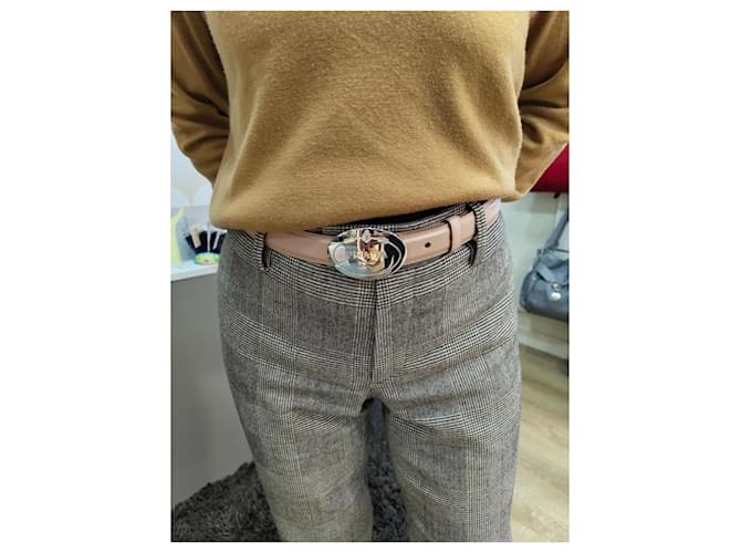 Prada Gürtel aus beige Saffiano Leder Pink - Ansicht 4