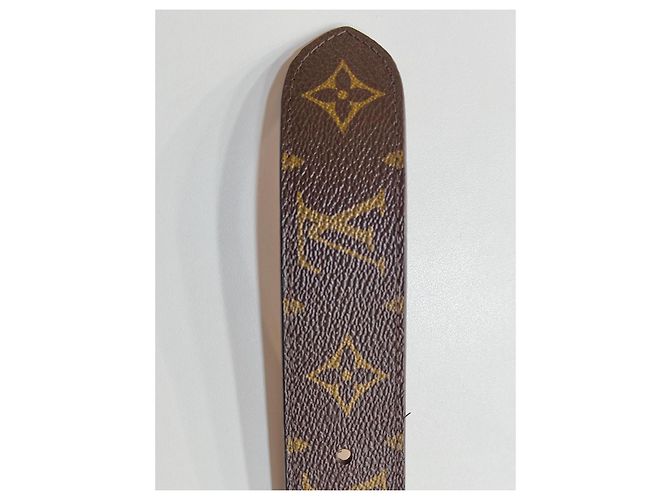 Louis Vuitton Monogram Gürtel Goldene Schnalle Braun - Ansicht 4