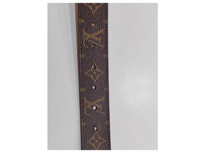 Louis Vuitton Monogram Gürtel Goldene Schnalle Braun - Ansicht 5