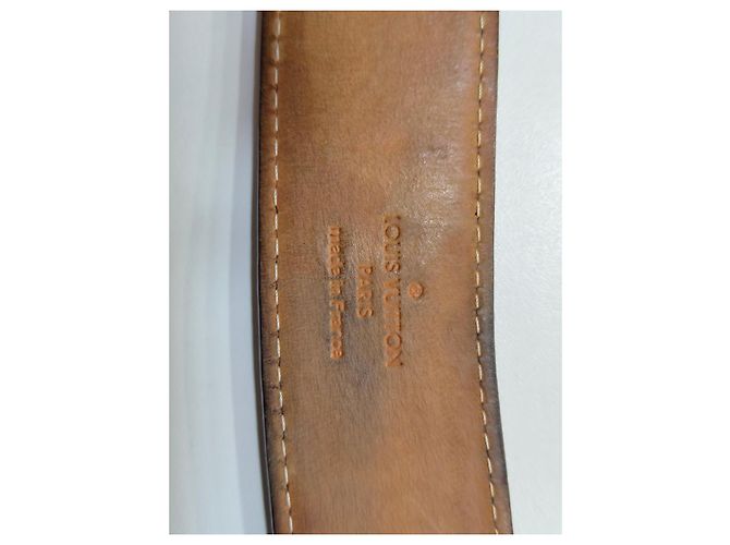 Louis Vuitton Monogram Gürtel Goldene Schnalle Braun - Ansicht 7