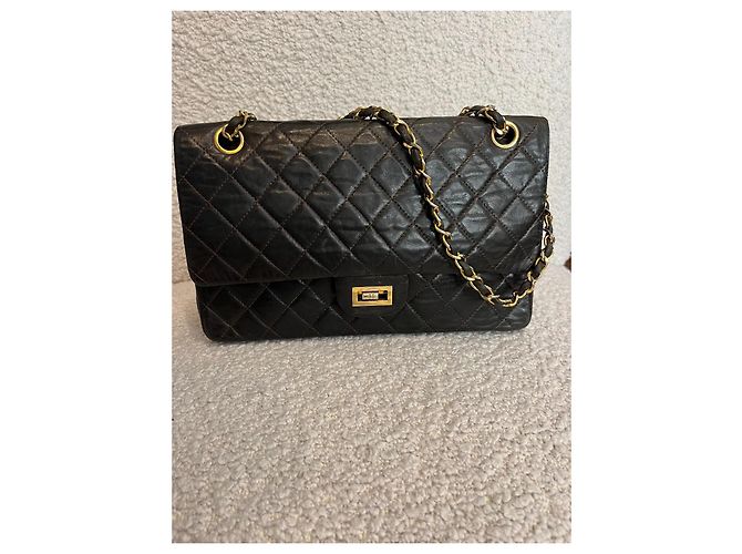 Chanel 2.55 Borsa a mano in pelle marrone - vista 2
