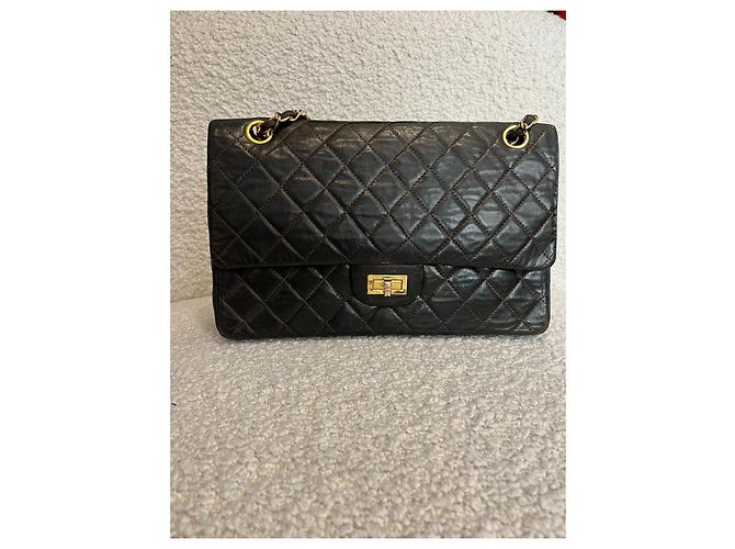 Chanel 2.55 Borsa a mano in pelle marrone - vista 3