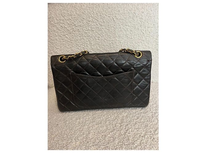 Chanel 2.55 Borsa a mano in pelle marrone - vista 4
