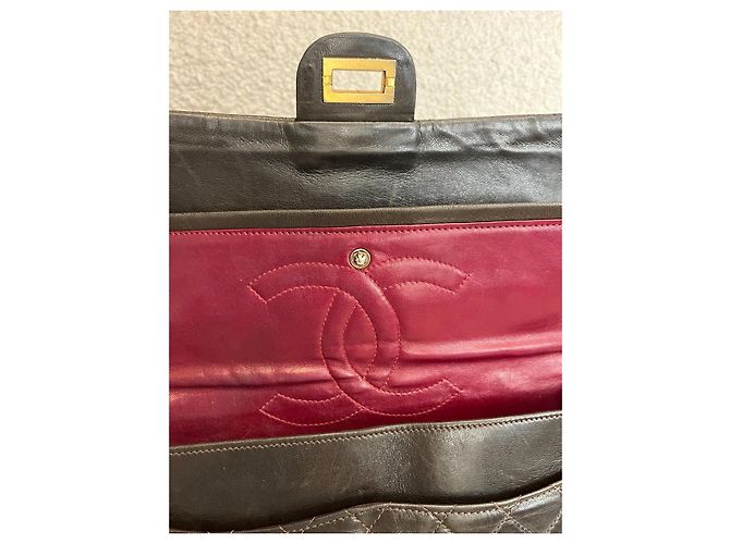 Chanel 2.55 Borsa a mano in pelle marrone - vista 5