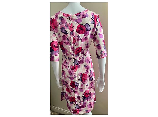 Autre Marque Impresionante vestido de oficina con patrón de rosa abstracta Multicolor Púrpura - vista 4