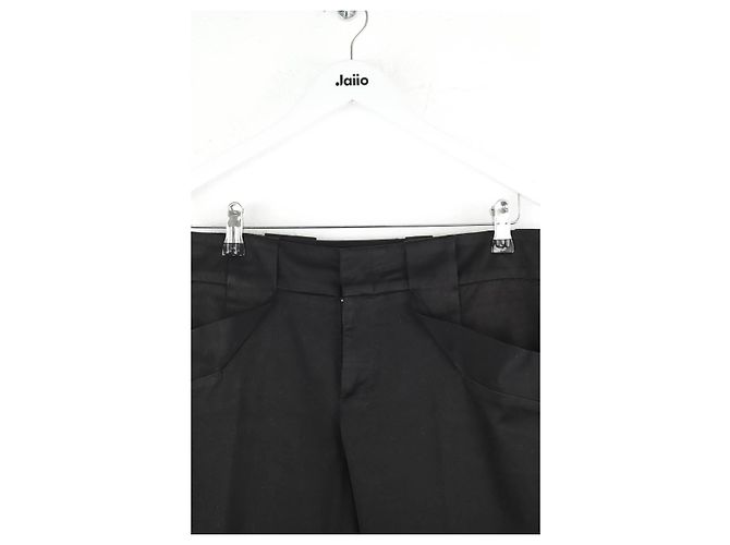 Gucci Pantalones slim de algodón negro - vista 2
