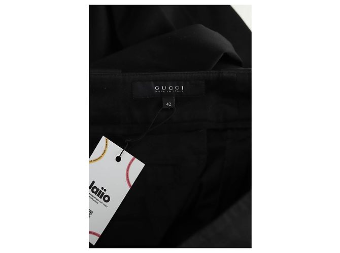 Gucci Pantalones slim de algodón negro - vista 5