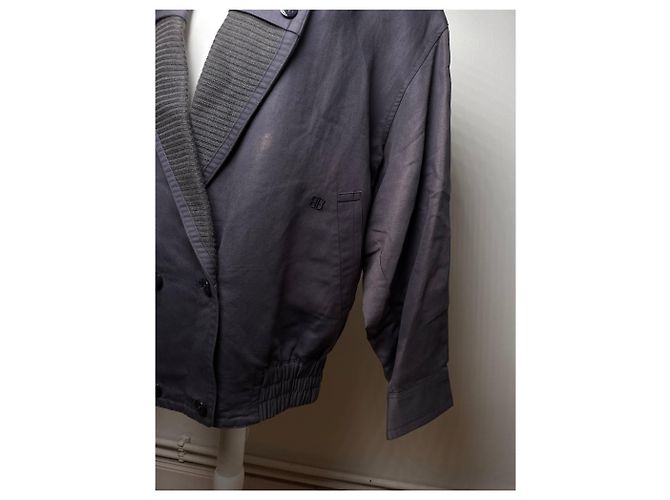 Vintage Balenciaga Bomberjacke M Marineblau - Ansicht 4