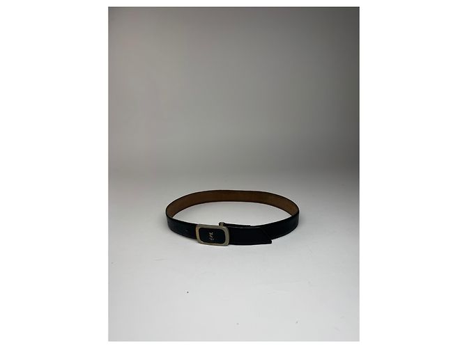 Vintage Yves Saint Laurent Ledergürtel schwarz - Ansicht 4