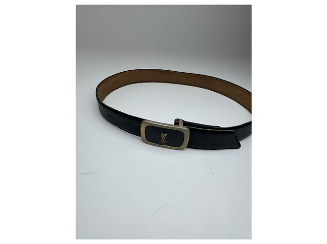 Vintage Yves Saint Laurent Ledergürtel schwarz - Ansicht 7