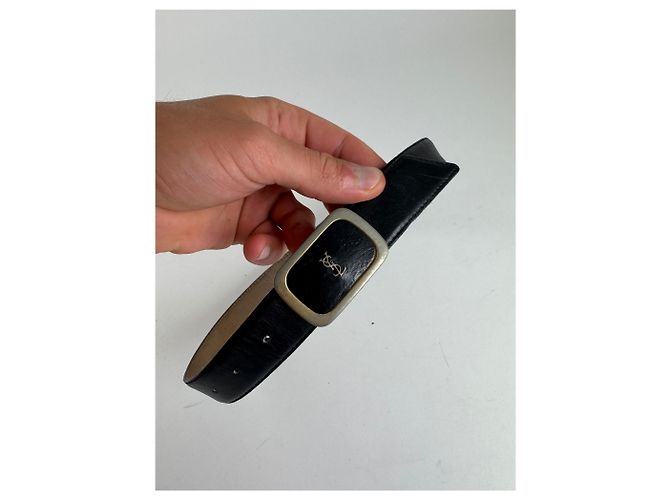 Vintage Yves Saint Laurent Ledergürtel schwarz - Ansicht 9