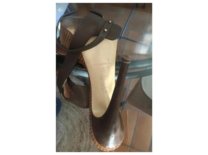 Mule con zecca Gianmarco Lorenzi in pelle kaki Cachi - vista 2