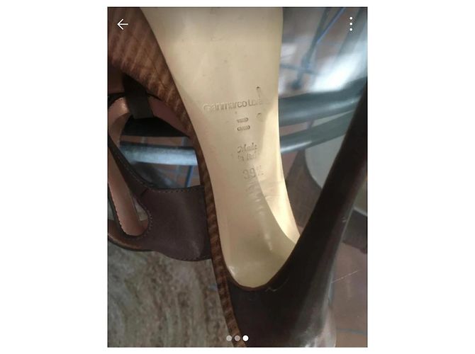 Mule con zecca Gianmarco Lorenzi in pelle kaki Cachi - vista 3