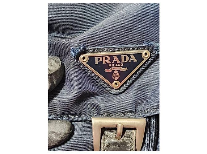 PRADA Nylon Vela Medium Backpack Navy Blue/Black - view 12