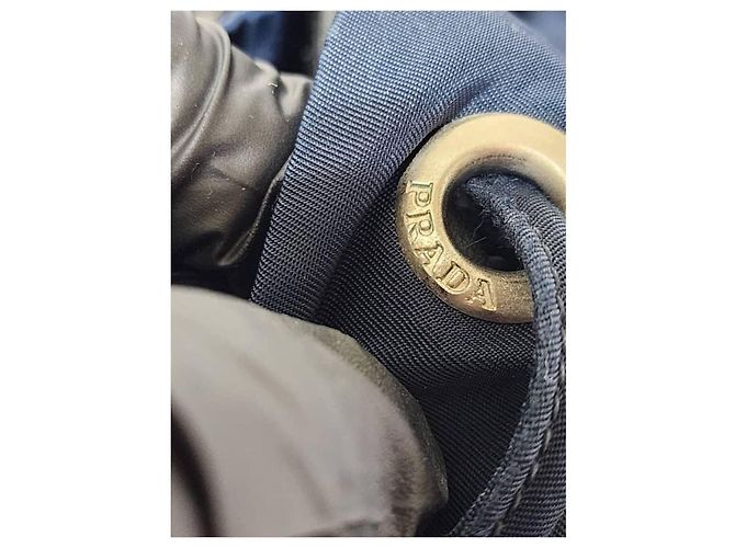 PRADA Nylon Vela Medium Backpack Navy Blue/Black - view 8