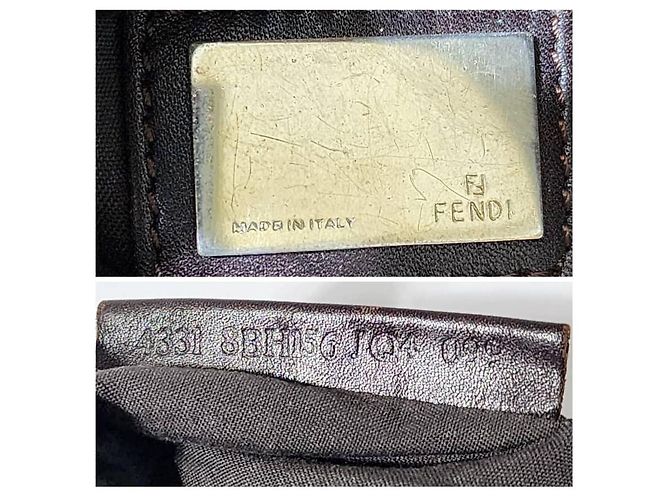 FENDI Zucca Piccola Borsa da Shopping Chef Tobacco Moro Marrone - vista 7