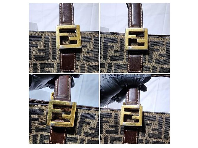 FENDI Vintage Zucca Canvas Tote Braun - Ansicht 10
