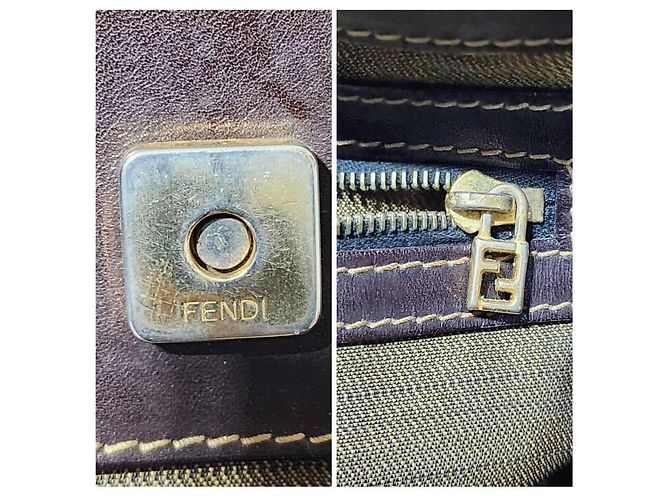 FENDI Vintage Zucca Canvas Tote Braun - Ansicht 13
