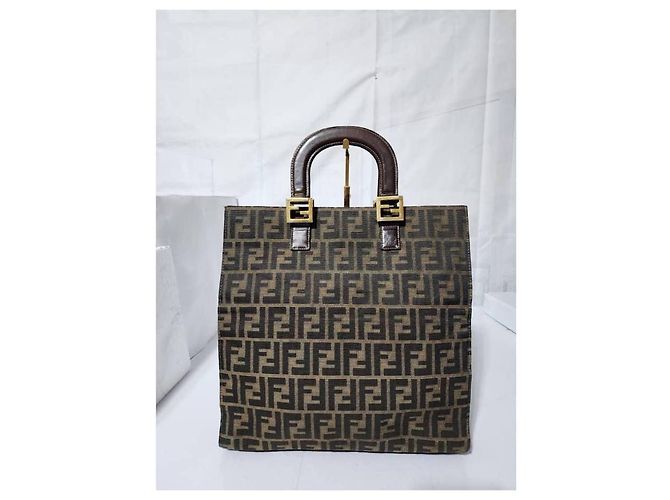 FENDI Vintage Zucca Canvas Tote Braun - Ansicht 4