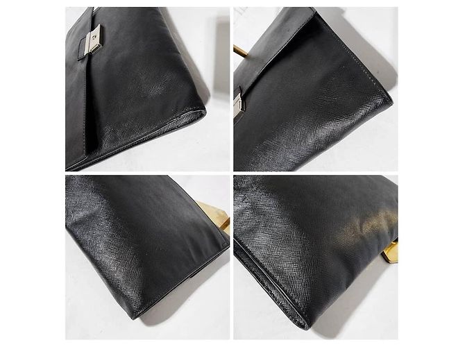 Clutch Attache Saffiano PRADA Nero - vista 10