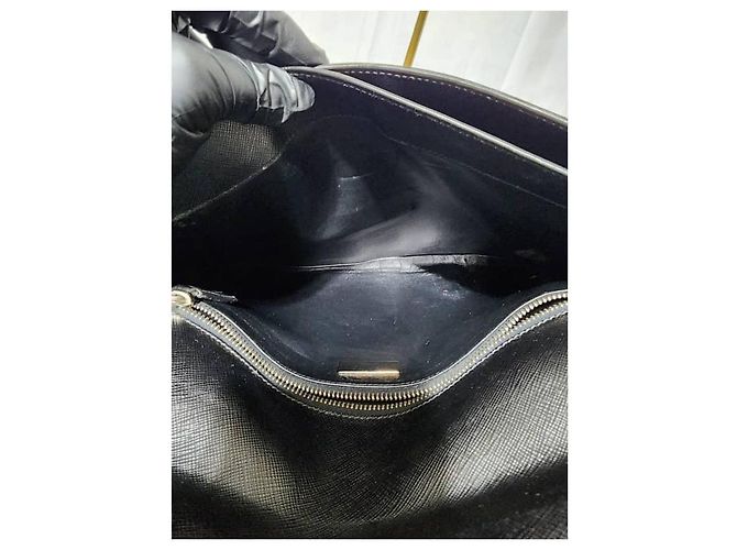 Clutch Attache Saffiano PRADA Nero - vista 12