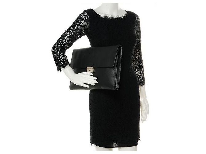 Clutch Attache Saffiano PRADA Nero - vista 3