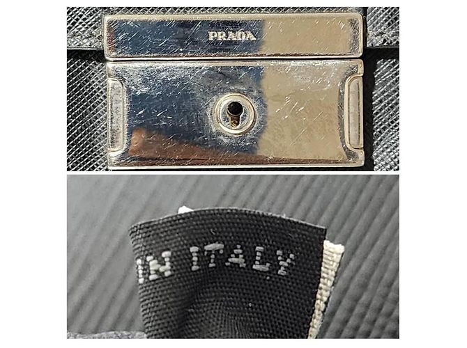 Clutch Attache Saffiano PRADA Nero - vista 9