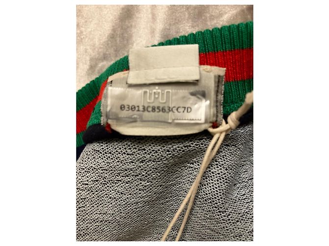 Gucci veste bomber bébé en denim bleu foncé - vue 7