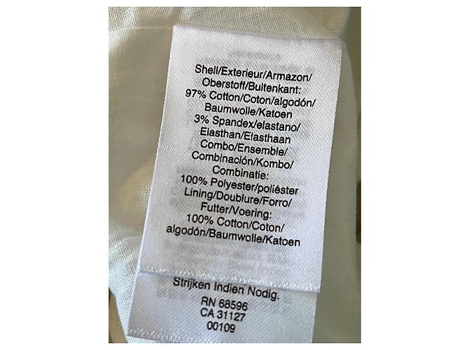 Donna Karan Kleid mit Taschentuchsaum im Punktmuster Weiß Blau - Ansicht 8