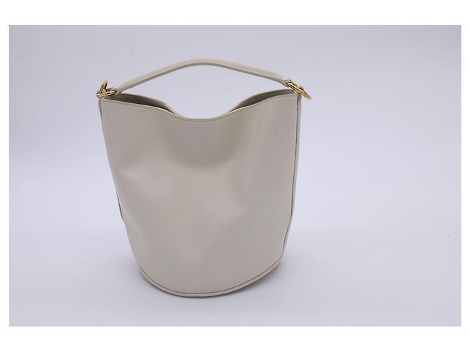 Céline Bolsa Celine Teen Bucket 16 em couro branco - vista 13