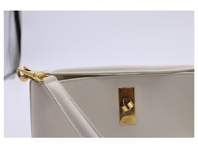 Céline Bolsa Celine Teen Bucket 16 em couro branco - vista 18
