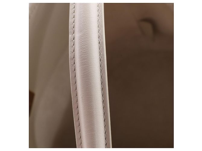 Céline Bolsa Celine Teen Bucket 16 em couro branco - vista 6
